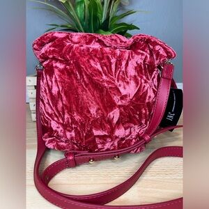 INC International Concepts Red Velvet Crossbody/Shoulder Bag